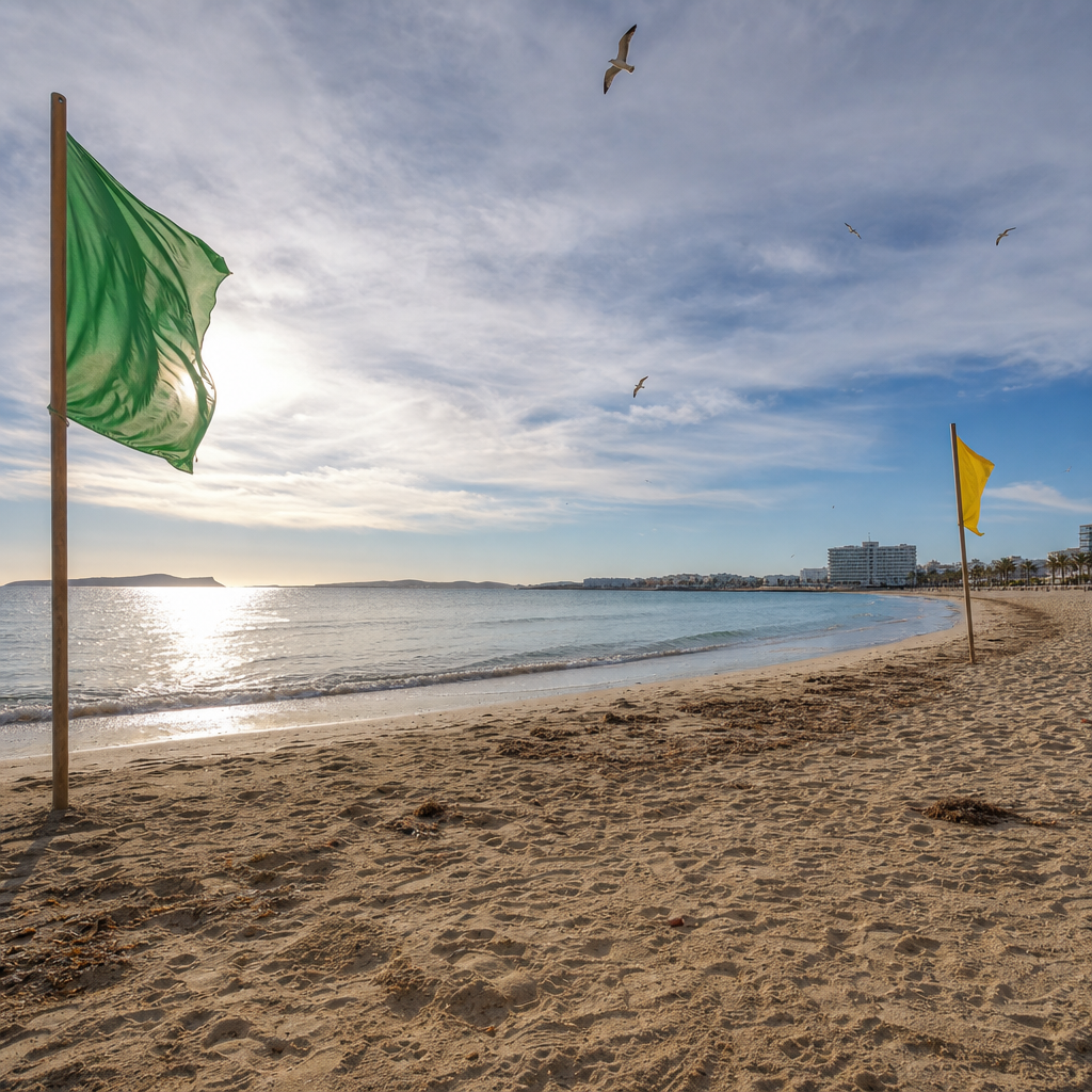 La Playa de s’Arenal Reabre con Bandera Verde en Sant Antoni