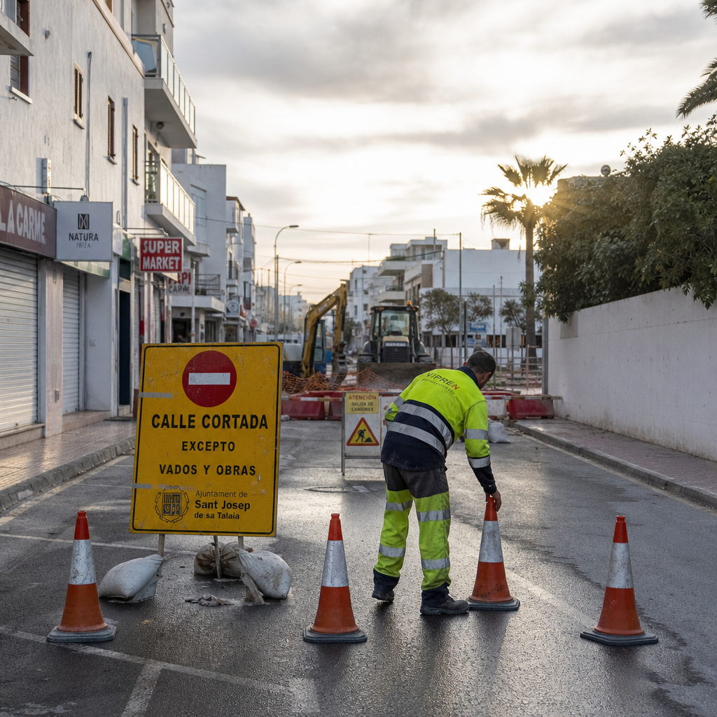 Belangrijke Verkeerswijzigingen in Sant Josep Wegens Wegenwerken