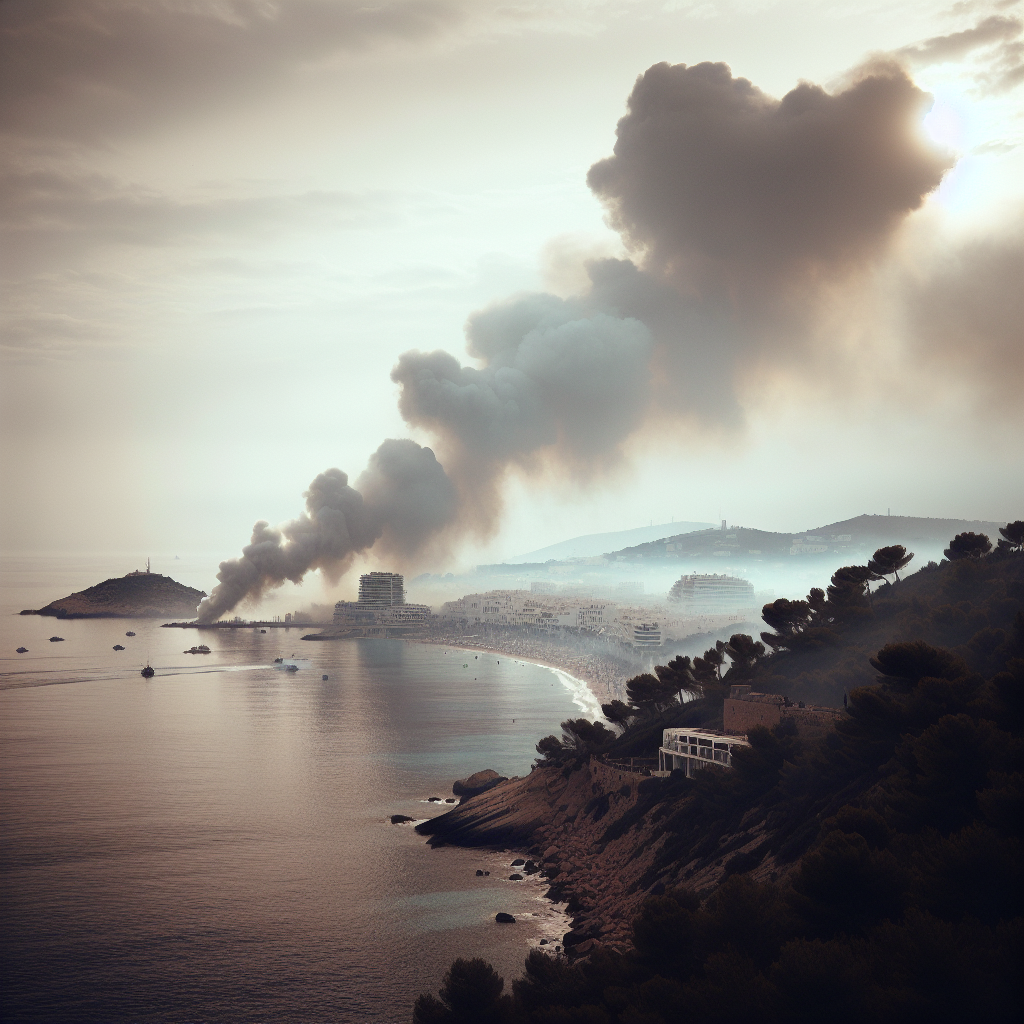 Fire Erupts in Ibiza's Cala de Bou, Smoke Seen from Sant Antoni