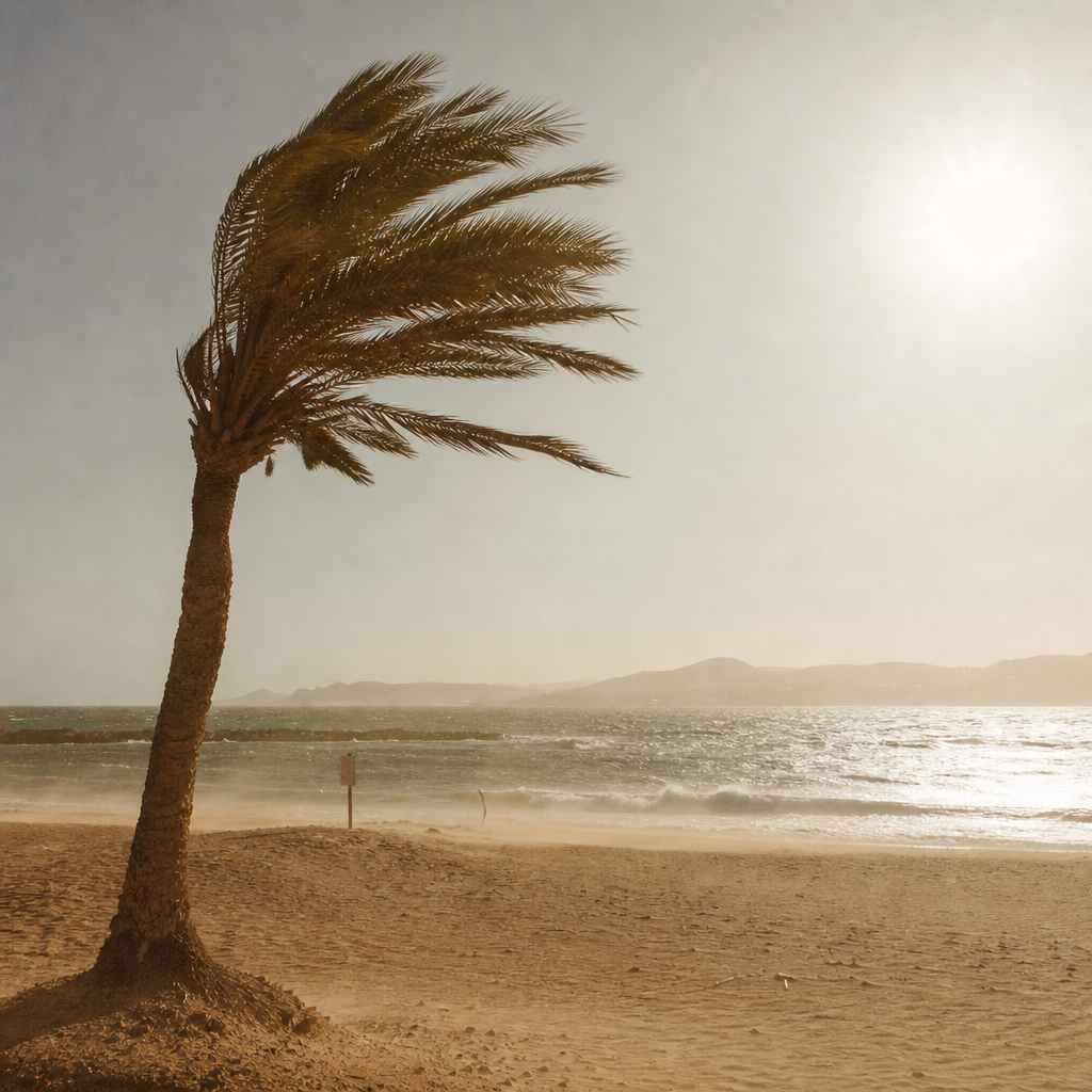 Alerta Amarilla en Ibiza y Formentera por Calor, Vientos Fuertes y Oleaje