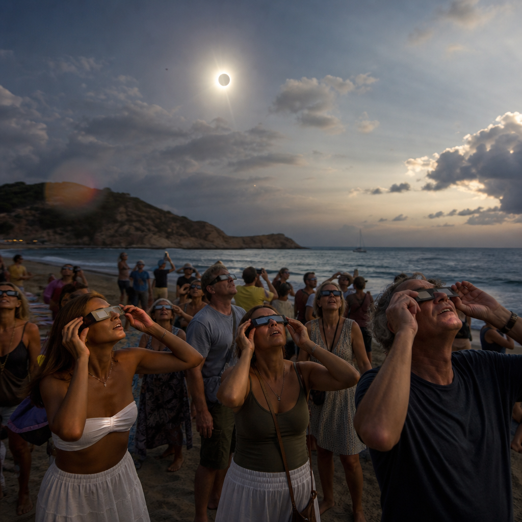 Thousands Flock to Ibiza for Spectacular Solar Eclipse Event