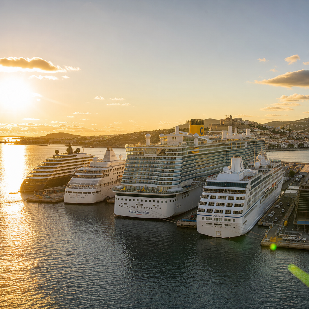 Ibiza Welcomes Four Cruise Ships, Avoids Chaos at Port