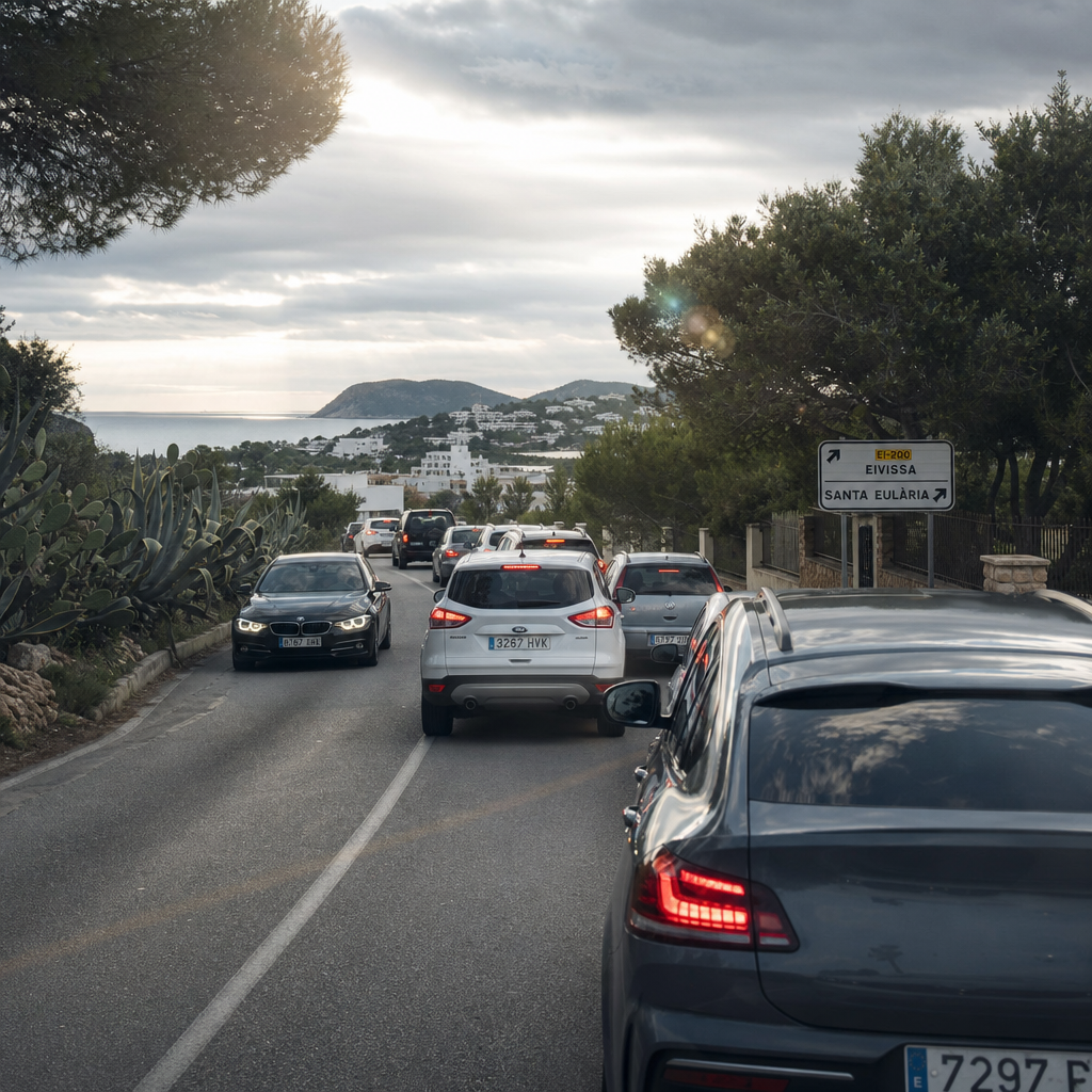 Ibiza enfrenta complicaciones de tráfico a pesar de restricciones de vehículos