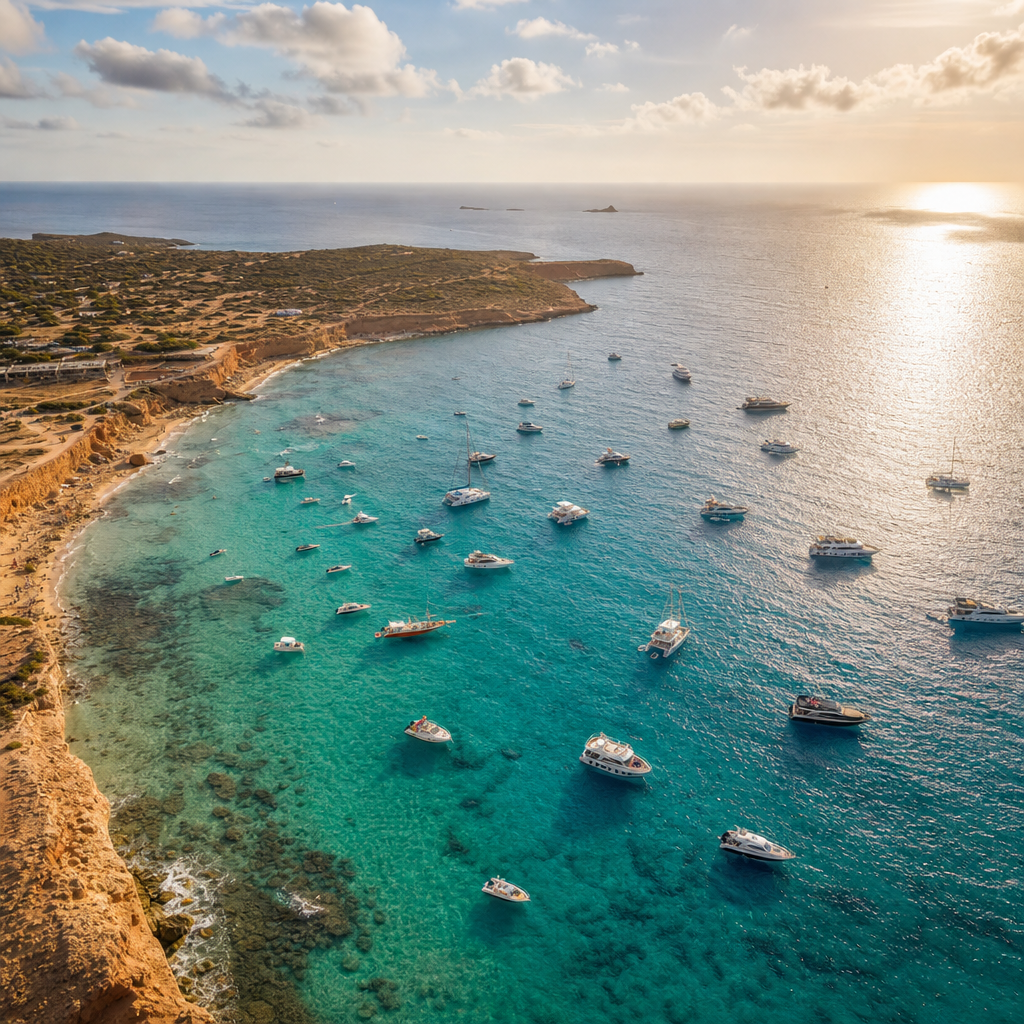 Preocupación en Ibiza: Barcos sonoros amenazan la tranquilidad de Platges de Comte