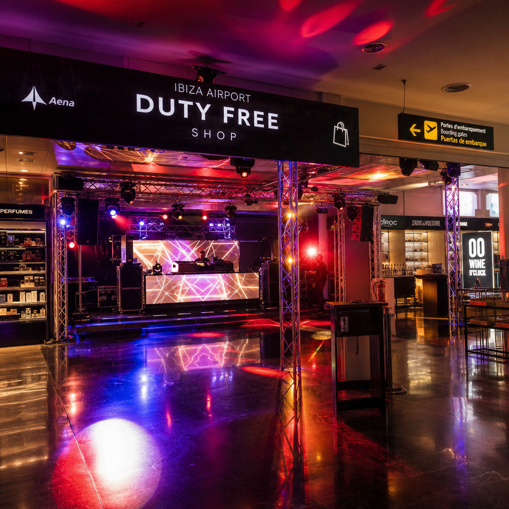 El Duty Free del Aeropuerto de Ibiza se Transforma en Discoteca con el Respaldo de Aena