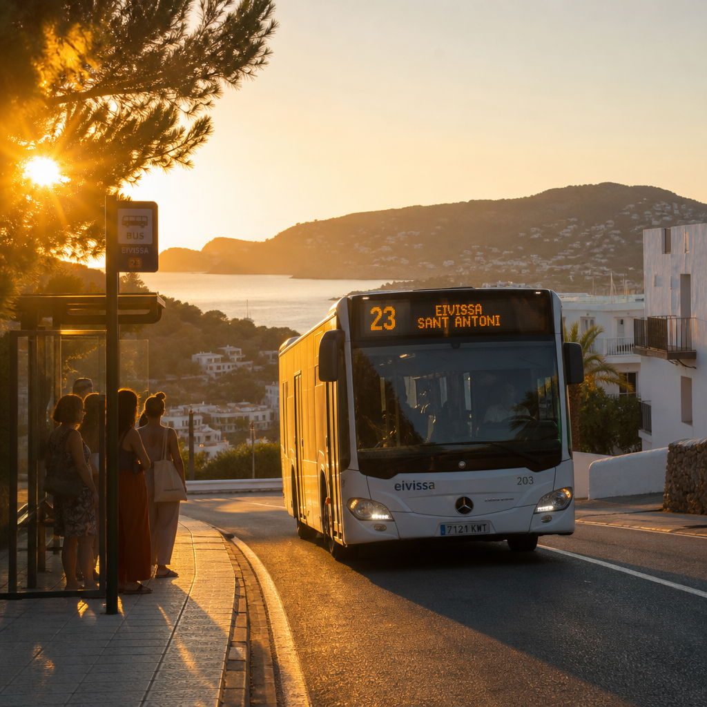 Regulering op Ibiza vermindert aantal voertuigen op het eiland en stimuleert OV-gebruik