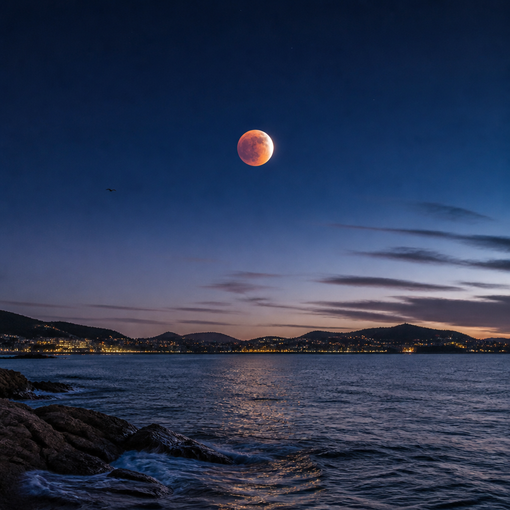 Partial Lunar Eclipse to Dazzle Ibiza's Western Isles