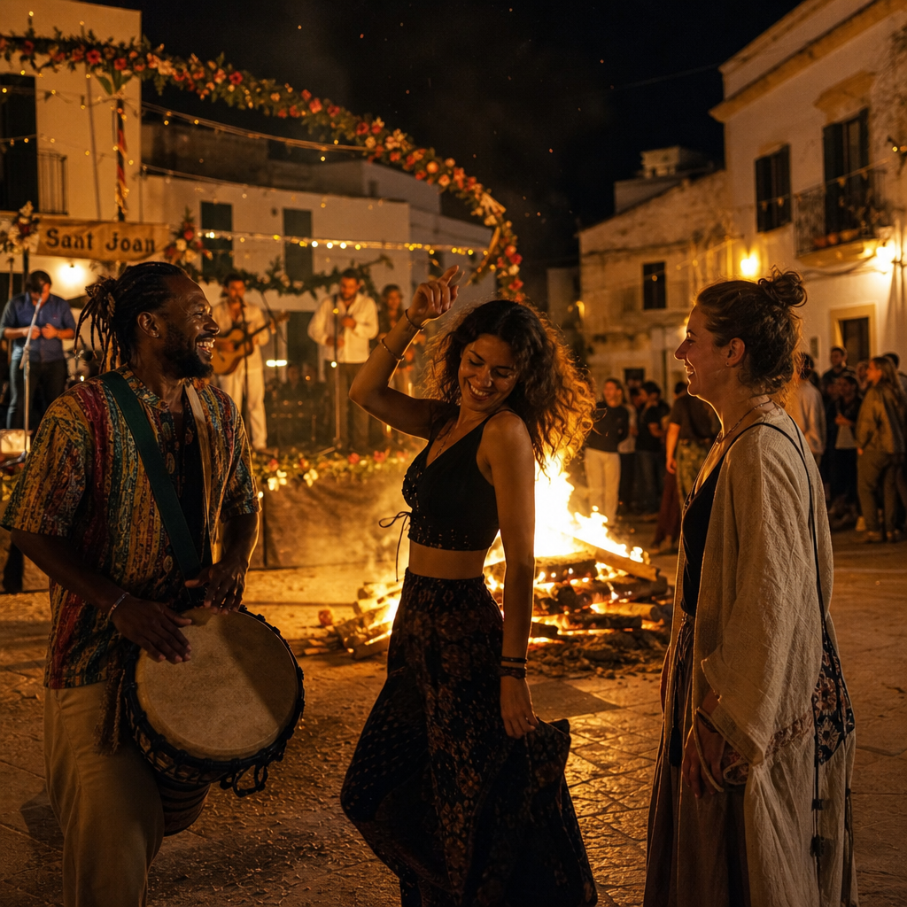 Vier de Nacht van San Juan op Ibiza met Muziek, Vuur en Tradities