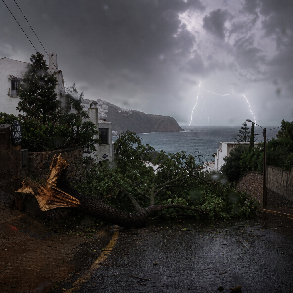Tormenta Eléctrica y Alerta Naranja en Ibiza Generan Cortes de Luz y Afectan el Tráfico