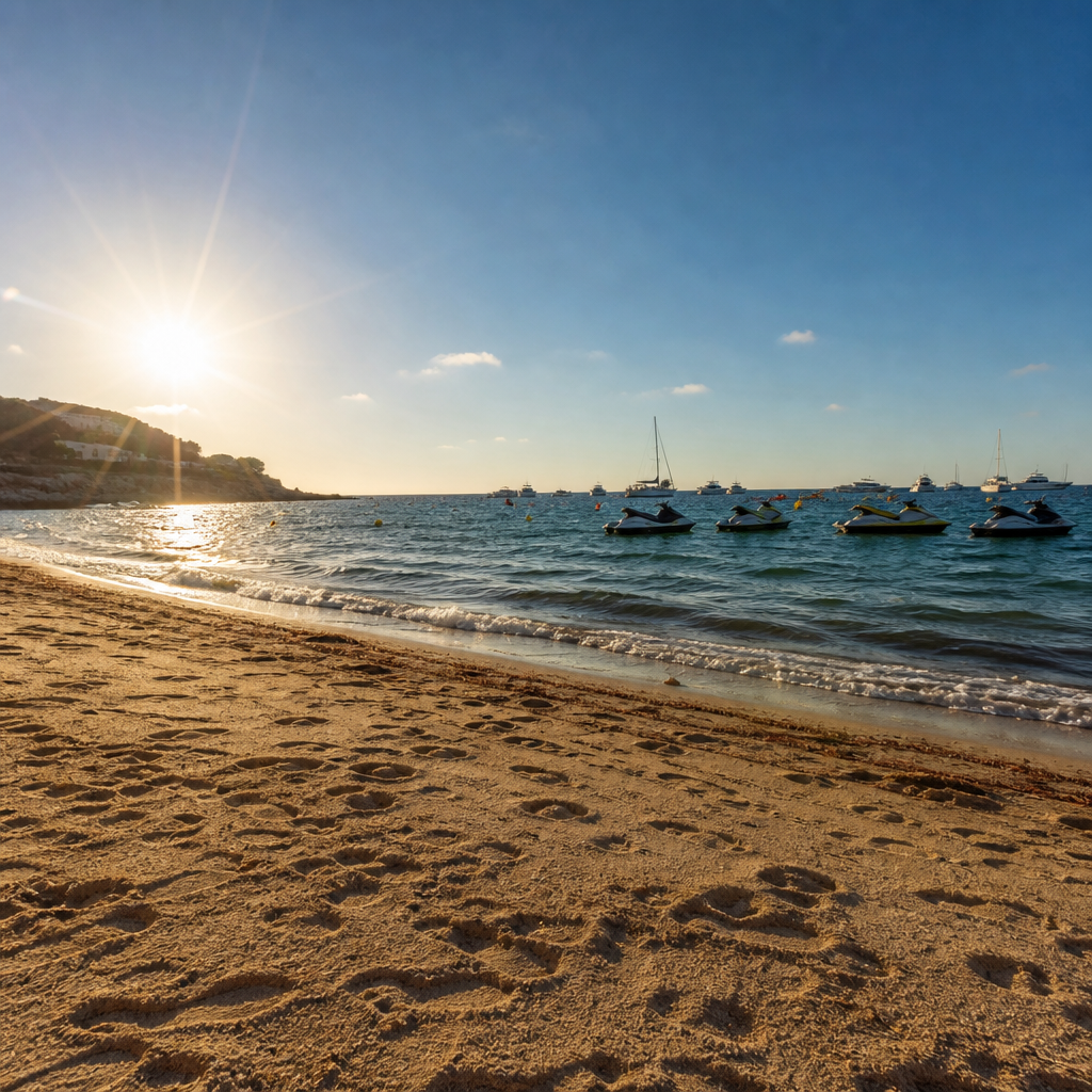 Overvolle Stranden Vol Jetski's en Boten Veroorzaken Verontwaardiging op Ibiza
