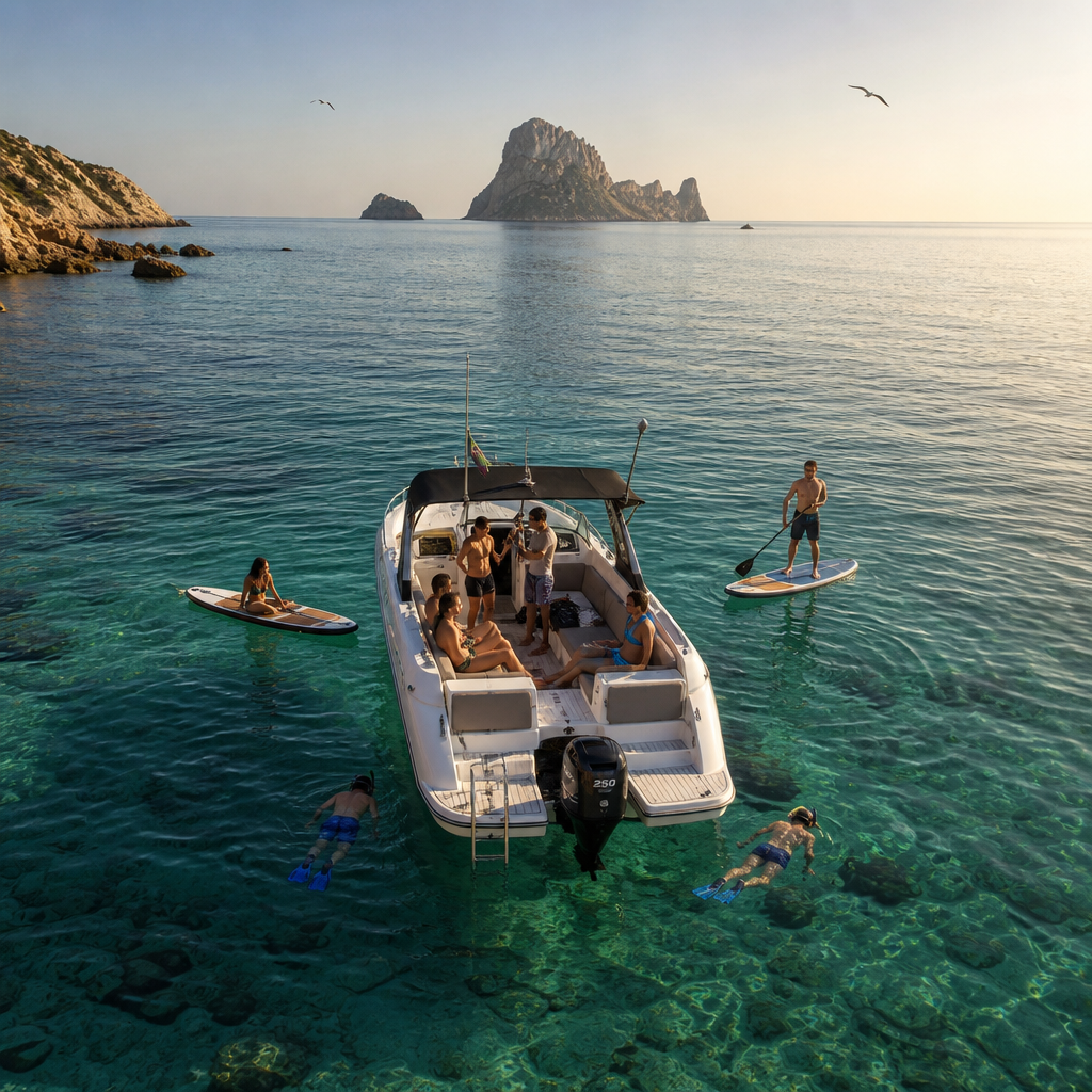 Verken de adembenemende kust van Ibiza per boot