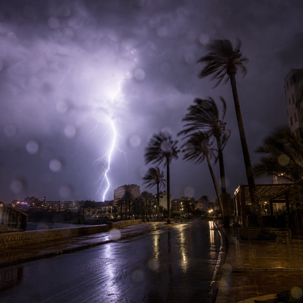 Stormy Skies Over Ibiza: Electric Weather Shakes the Island