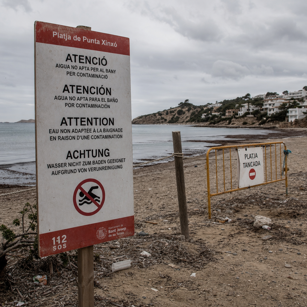 Cierre de la Playa de Punta Xinxó por Contaminación: Preocupación en Ibiza