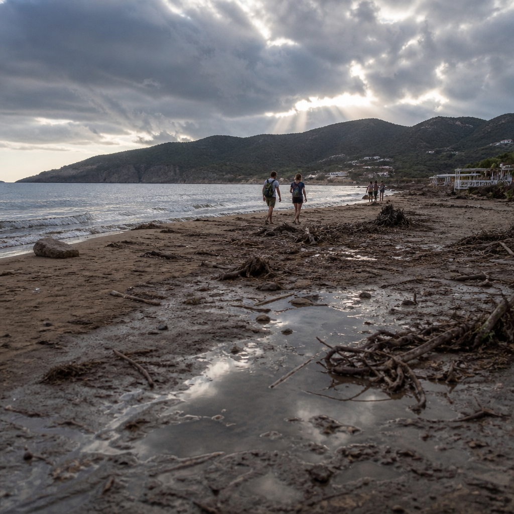 Ibiza's Northeastern Beaches Left in Disarray After Torrential Downpours