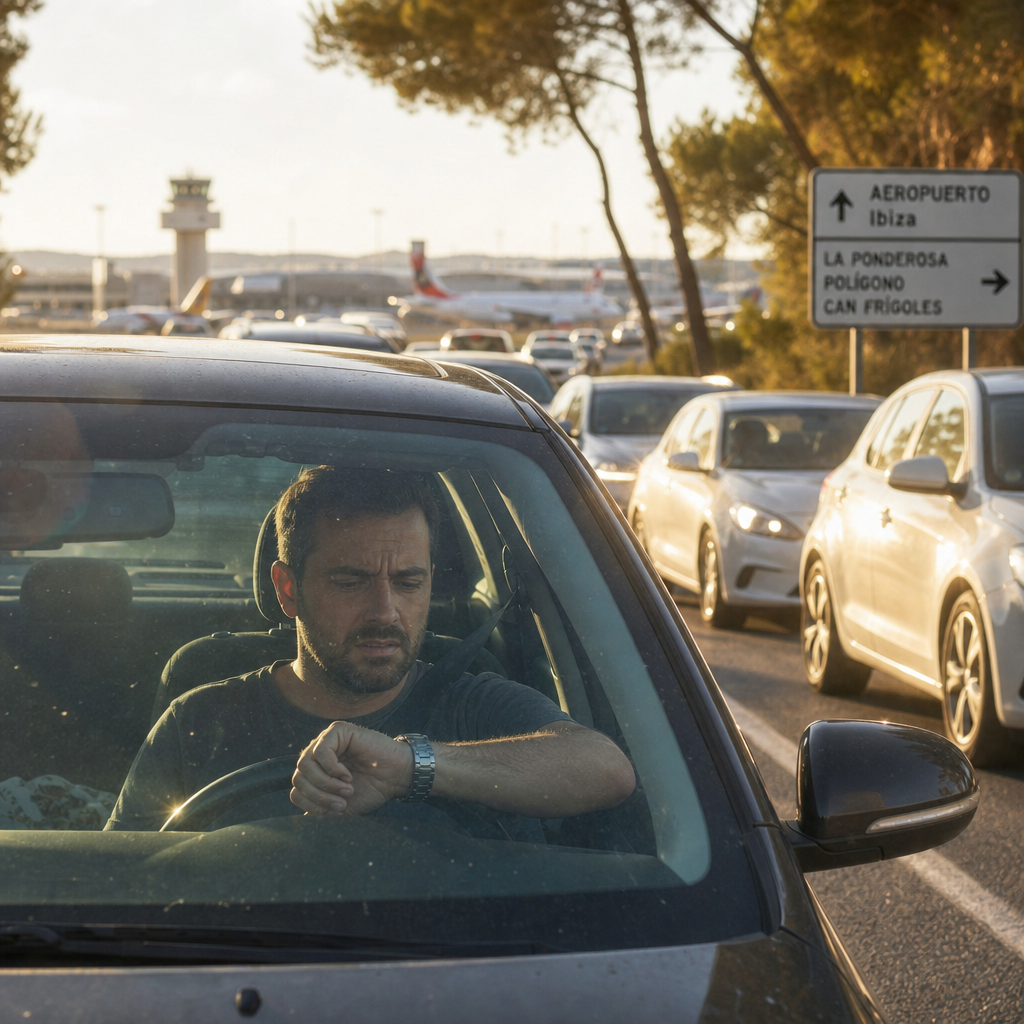 Congestión en los Accesos del Aeropuerto de Ibiza Desespera a los Viajeros