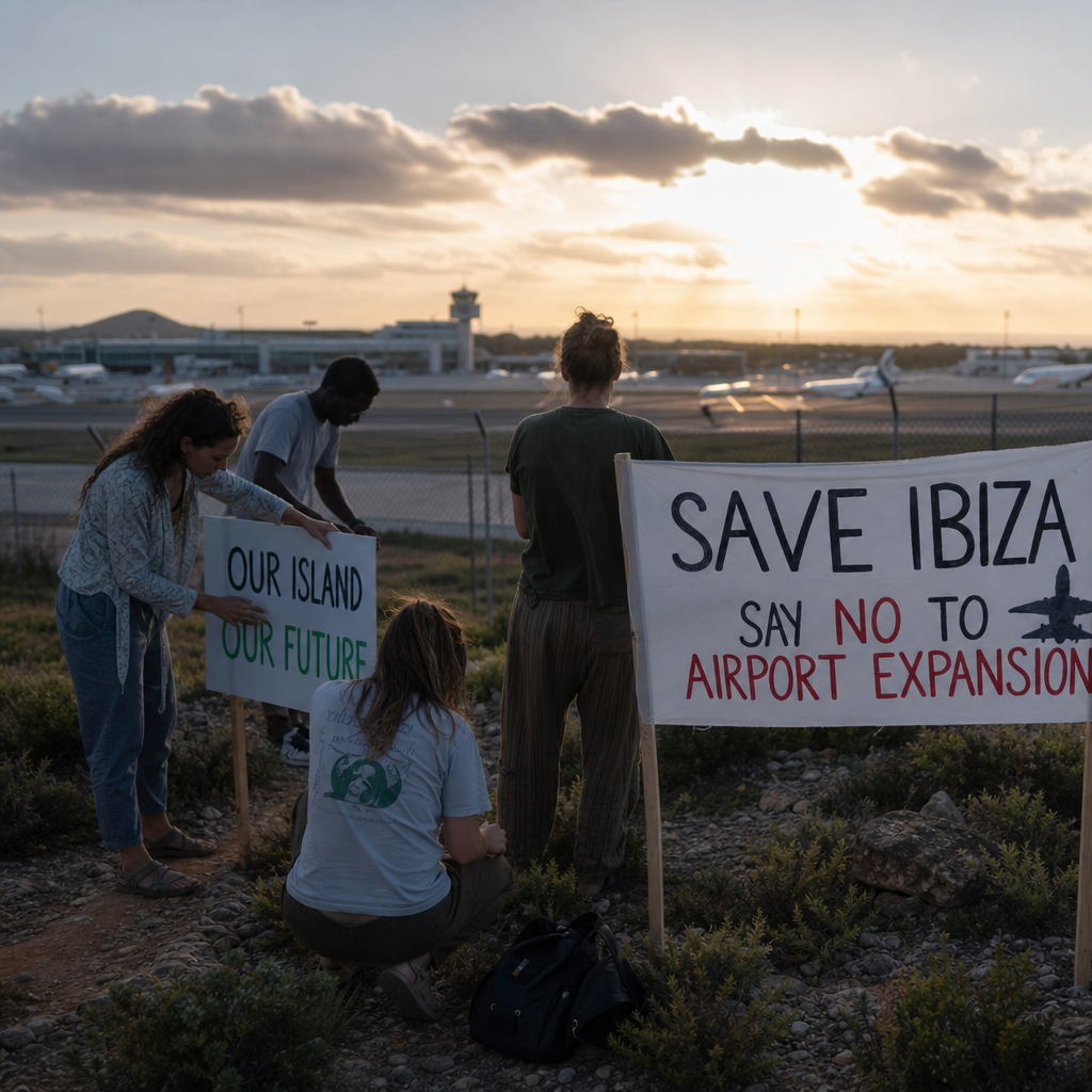 Protest tegen de uitbreiding van de luchthaven op Ibiza roept vragen op over massatoerisme