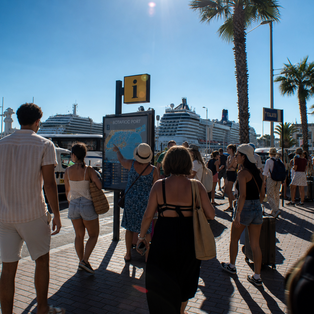 Ibiza's Bustling Port Faces Traffic Turmoil Amid Cruise Ship Surge