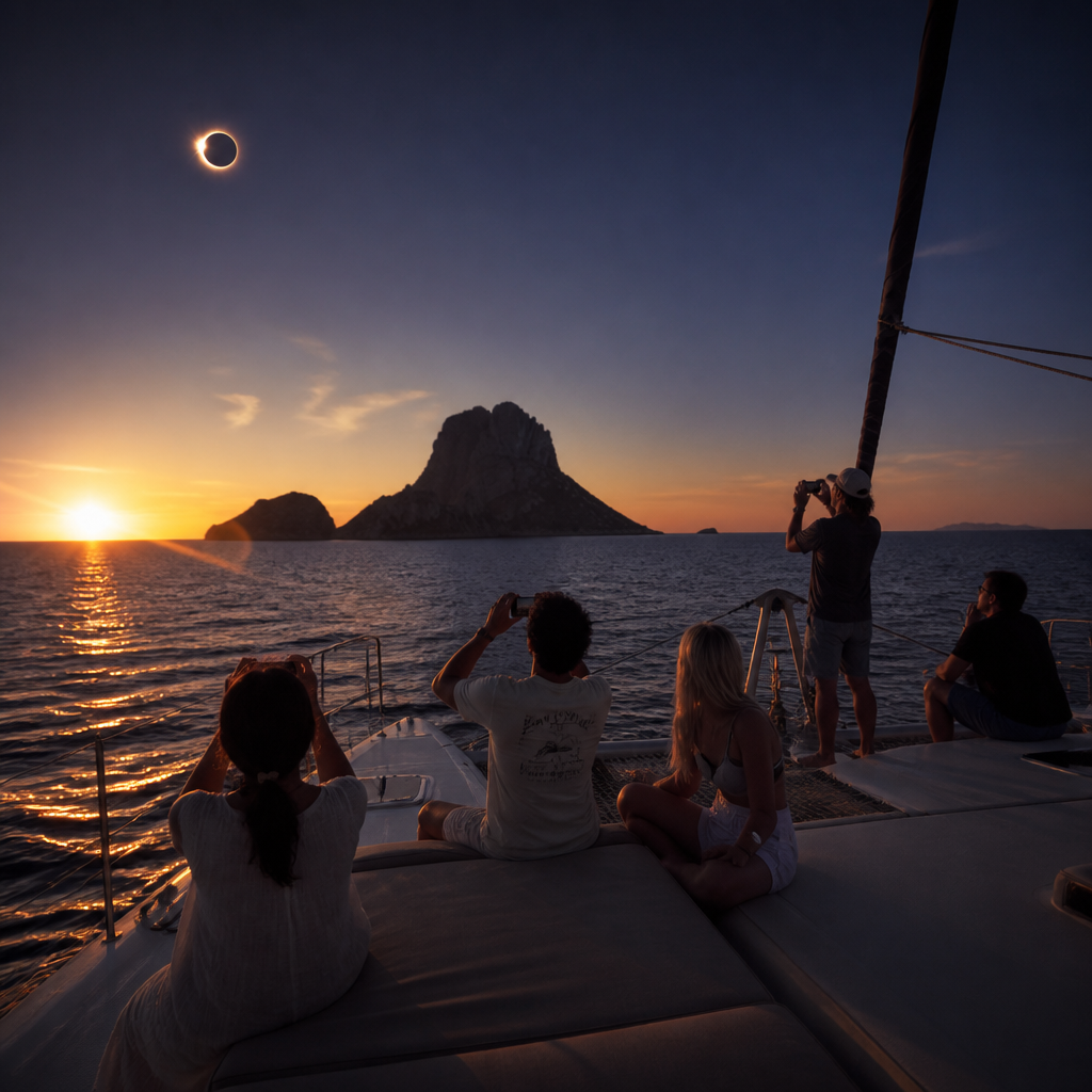 Zonsverduistering en Muzikale Ervaring Rond Es Vedrà