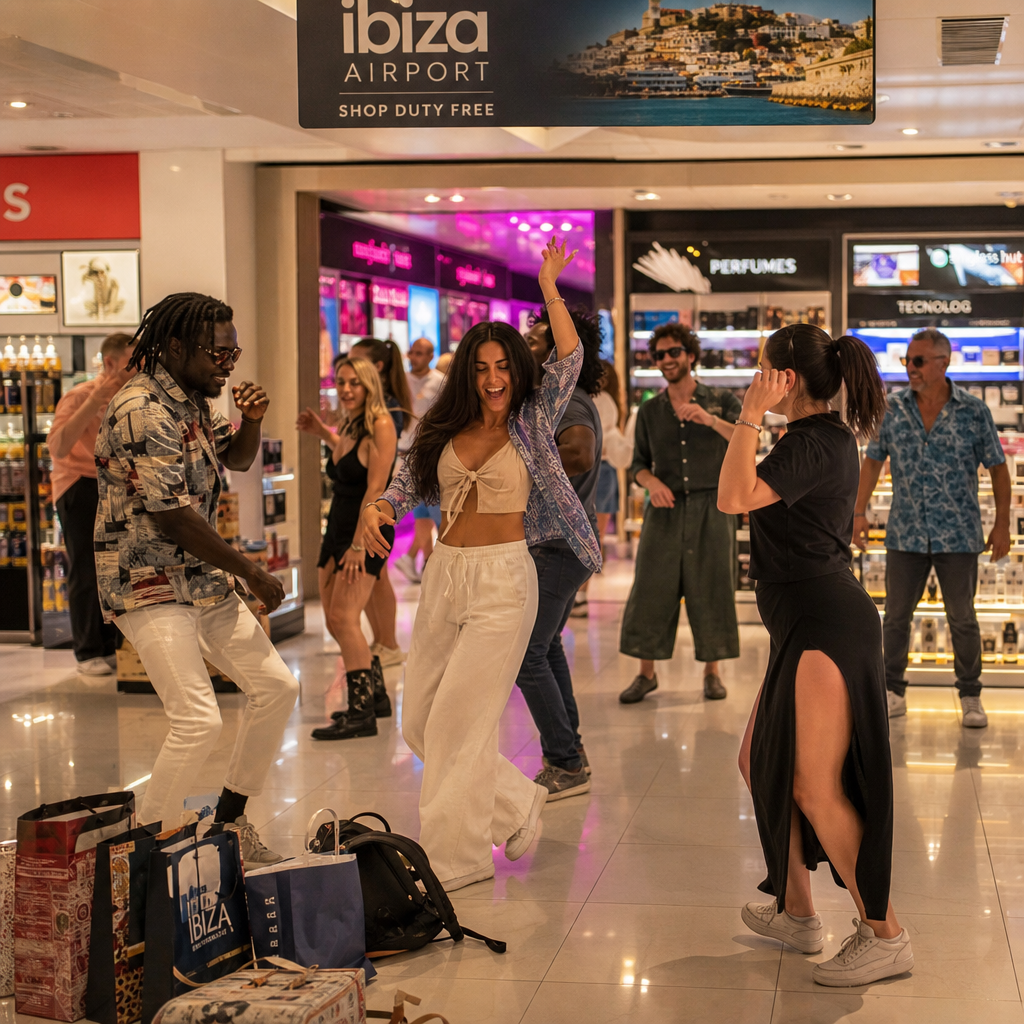 Ibiza Airport Duty Free verandert elke zondag in mini-club