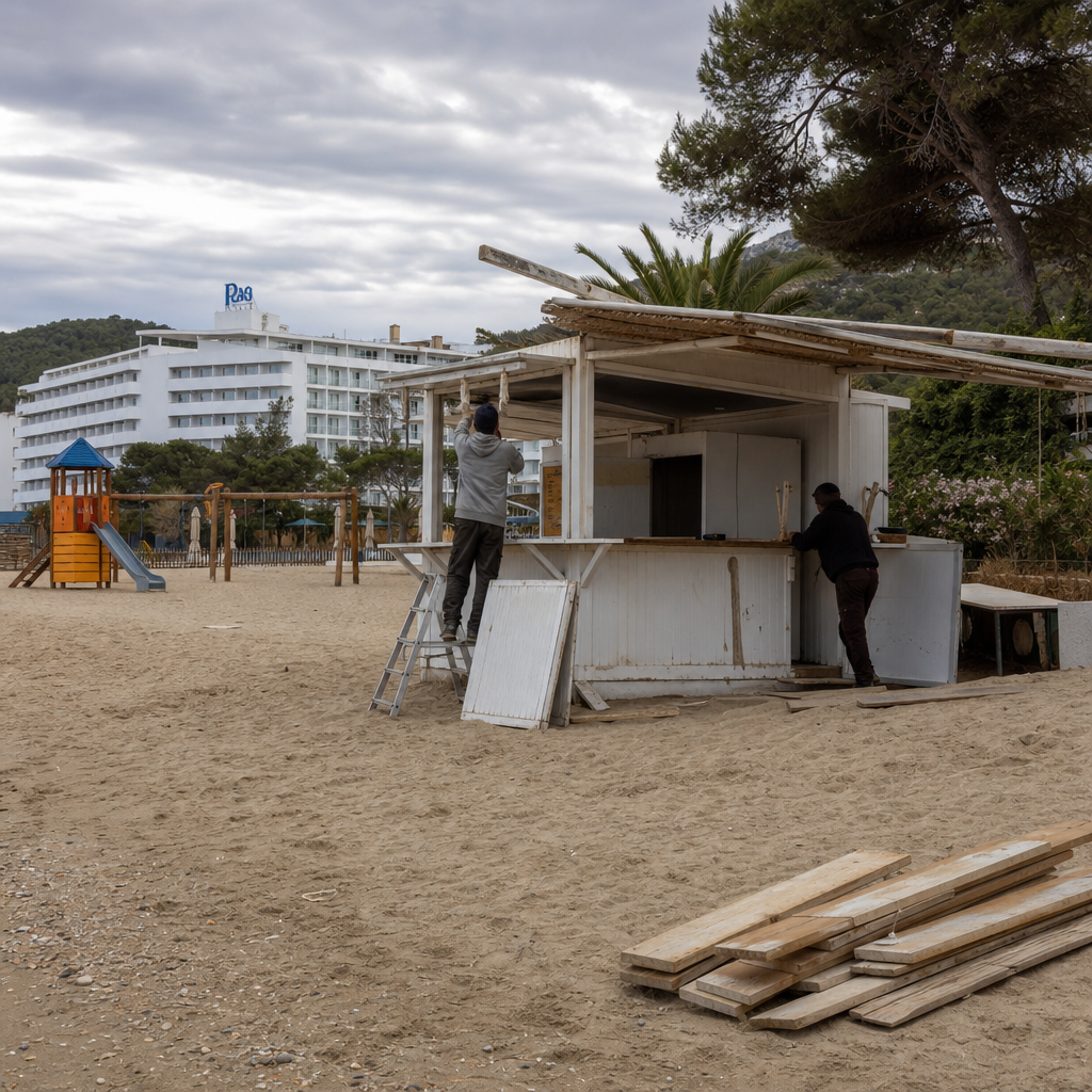 Sloop van Iconische Strandtent in Cala Llonga Ingezet