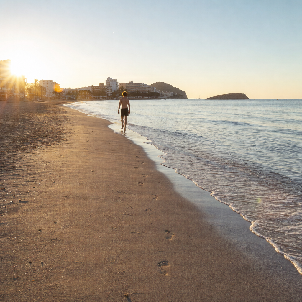 Scorching Days Ahead in Ibiza: Morning Beach Bliss Before the Heat Intensifies