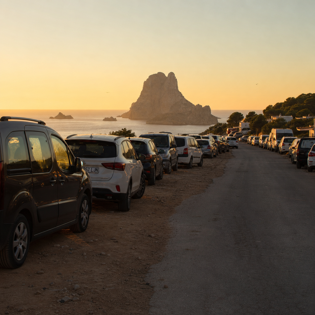 Problemas de estacionamiento en Cala d’Hort generan retos para turistas en Ibiza