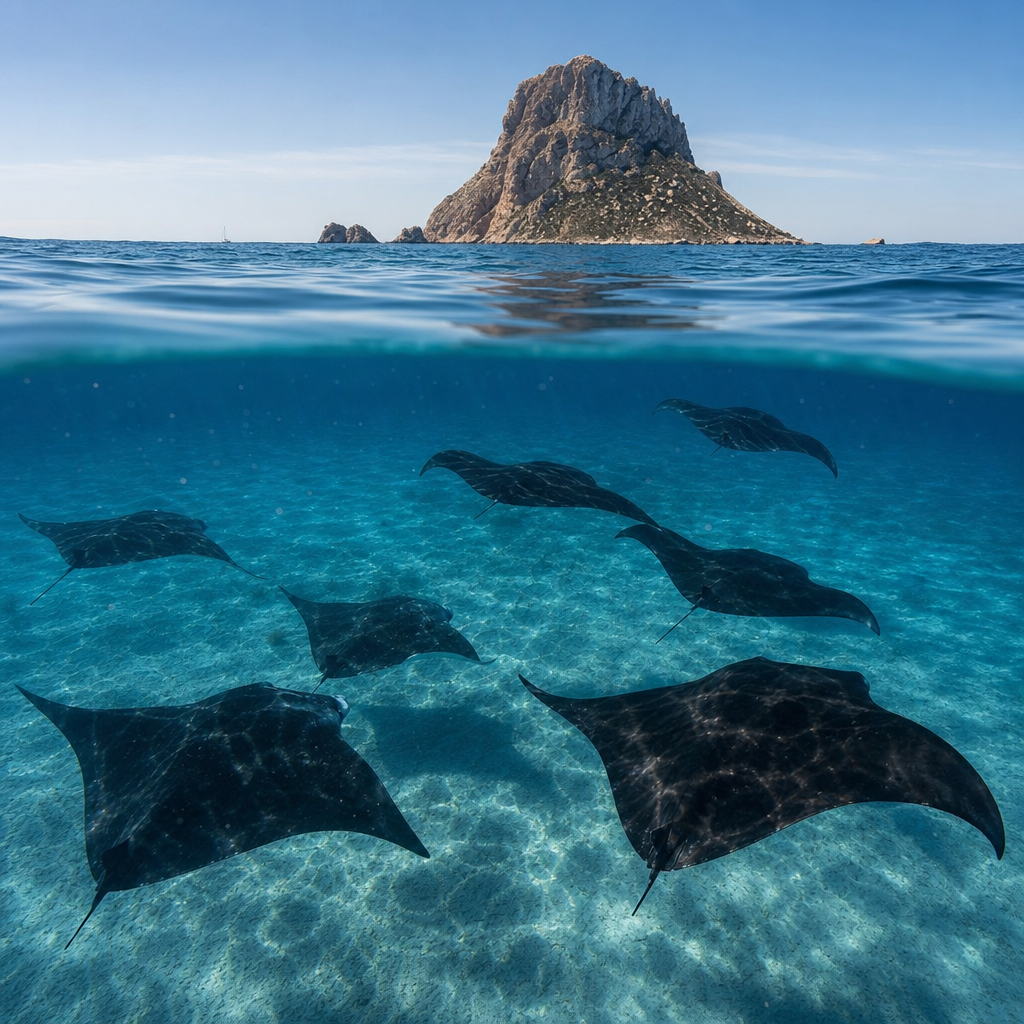 Unexpected Encounter with Majestic Marine Life near Es Vedra