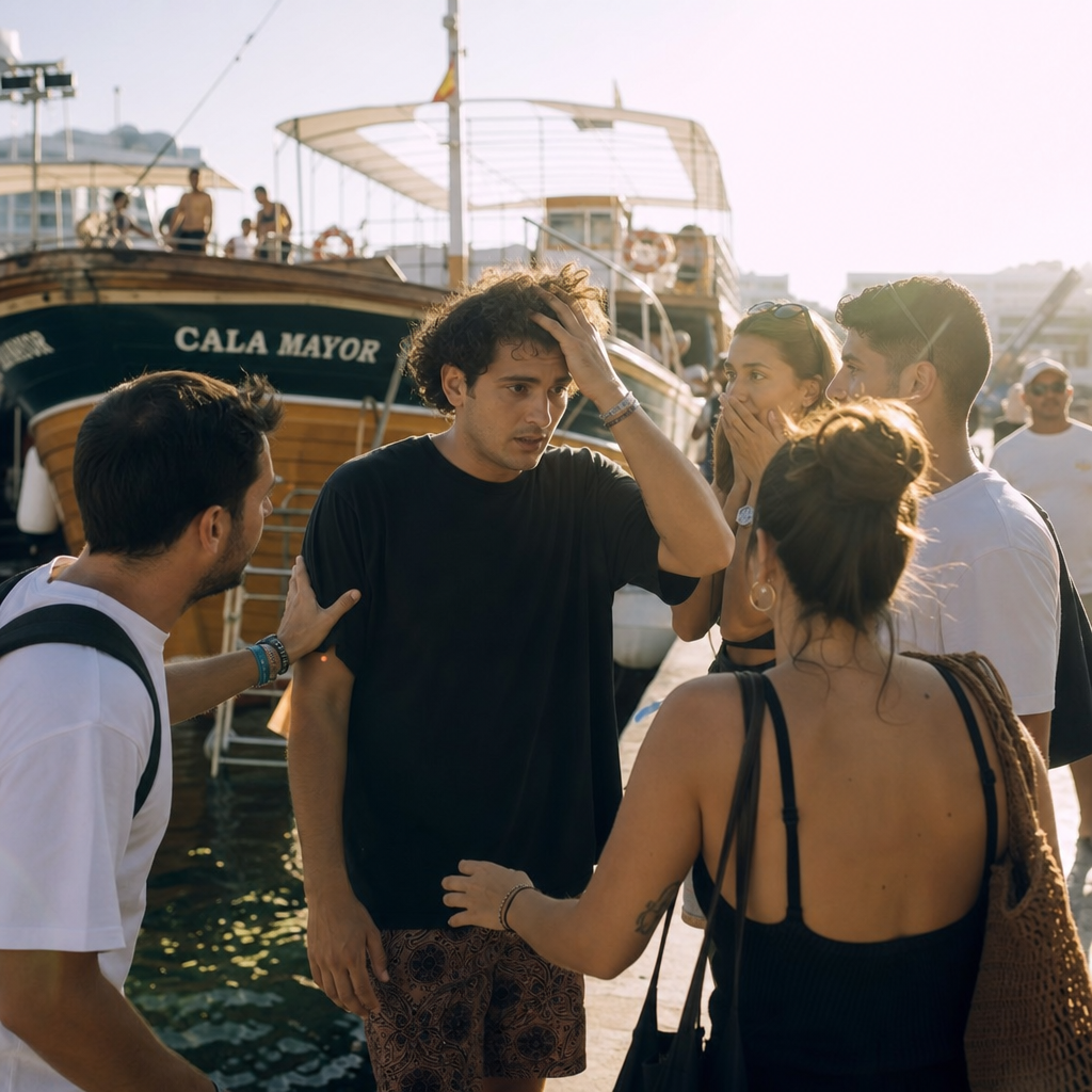 British Tourist's Risky Stunt at Sant Antoni Port Ends in Nasty Fall