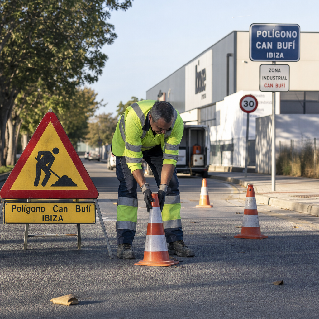 Beperkte toegang door werkzaamheden in Polígono Can Bufí