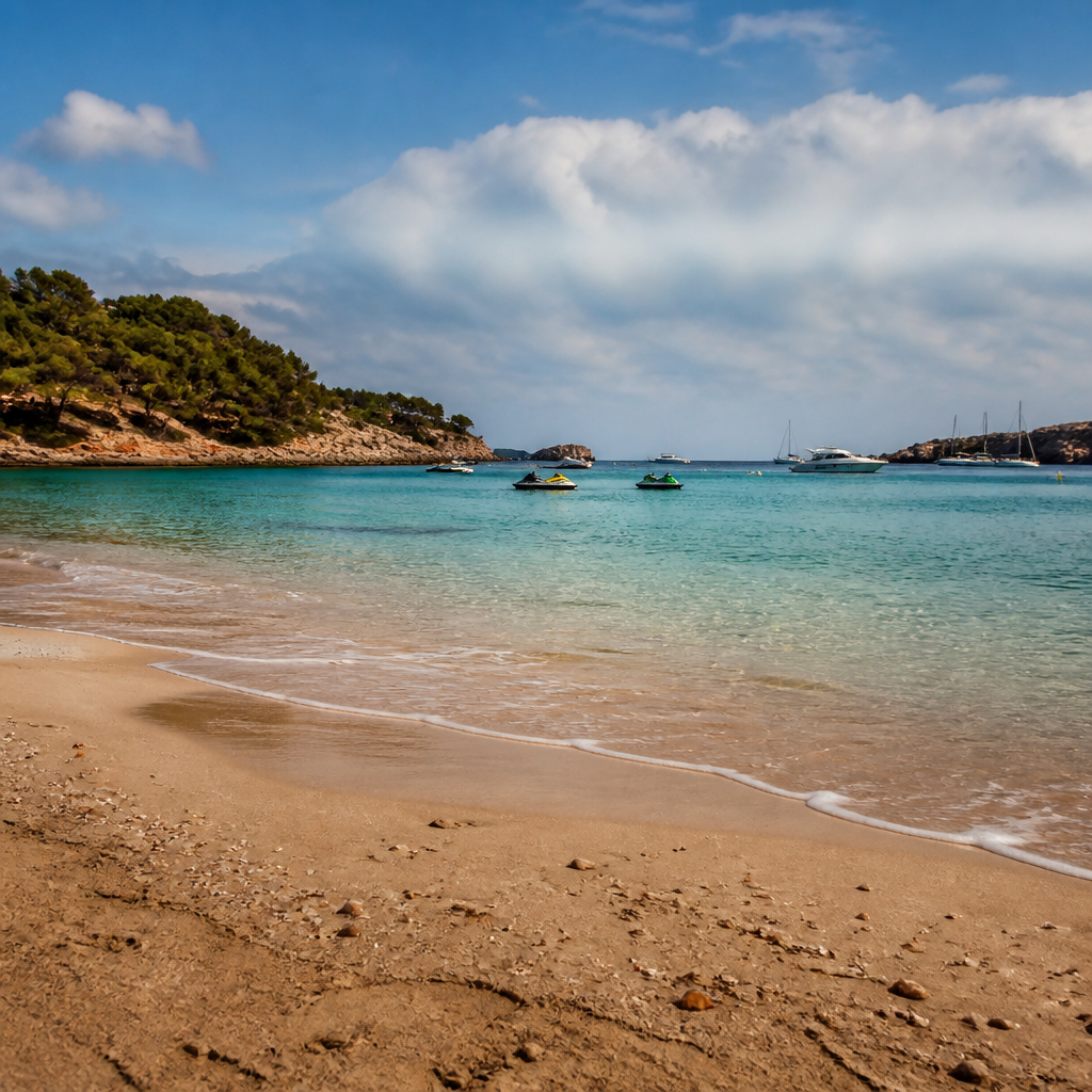 Turistas y locales muestran preocupación por la proliferación de motos de agua y barcos en playas de Ibiza