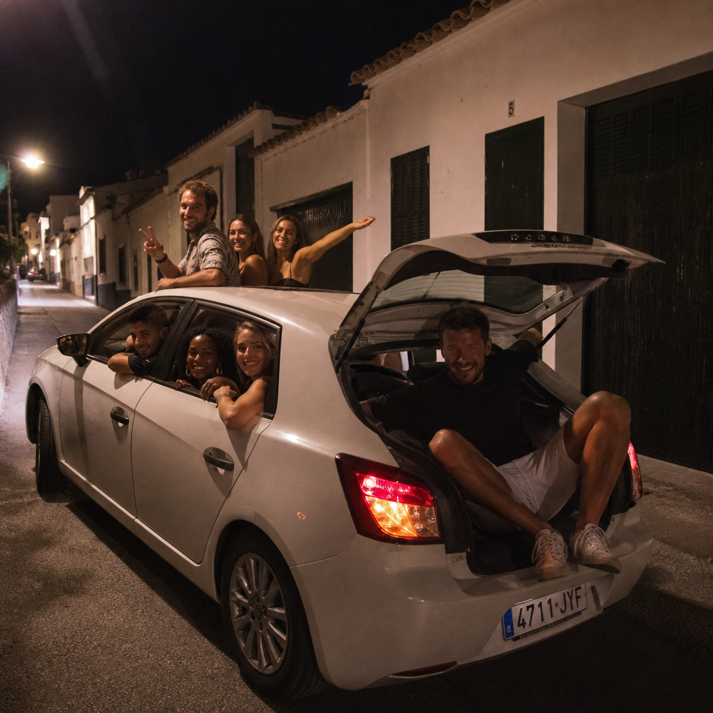 Taxi Troubles and Creative Solutions: A UK Tourist Group's Ibiza Night Out