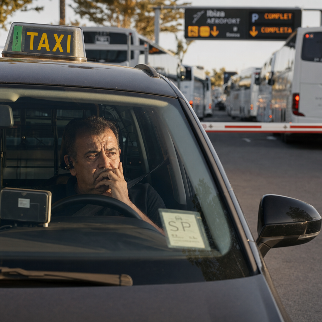 Taxistas Expresan Preocupación por Congestión en el Aeropuerto de Ibiza