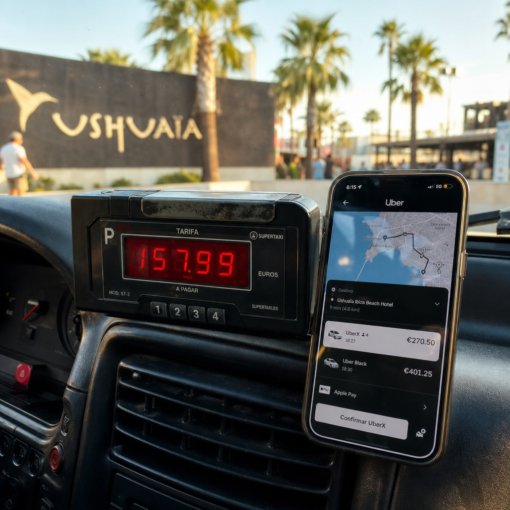 Uber en el punto de mira por sus tarifas en Ibiza durante eventos de alta demanda