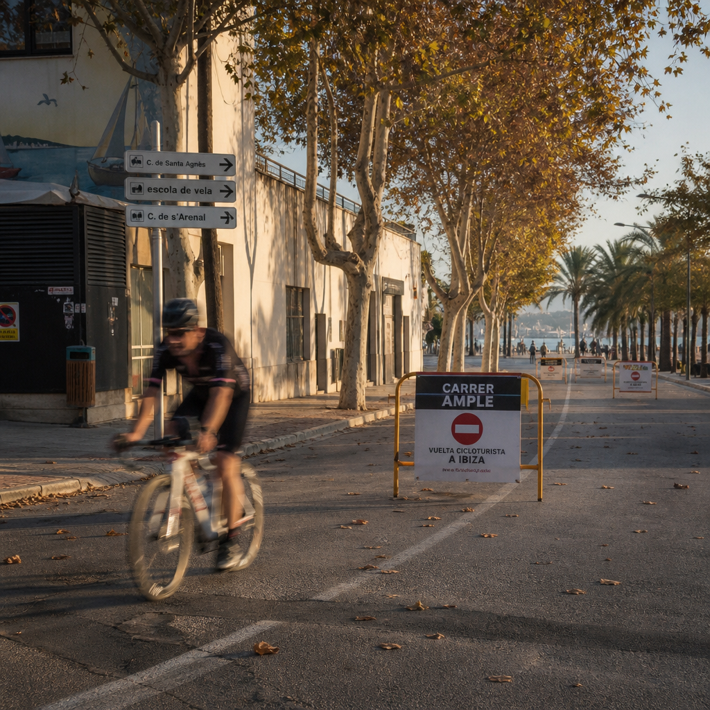 Verkeersbeperkingen in Sant Antoni tijdens Vuelta Cicloturista a Ibiza 2026