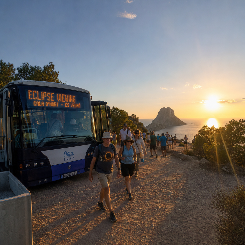 Bijzondere Busdiensten Gevraagd voor Eclipse in Ibiza