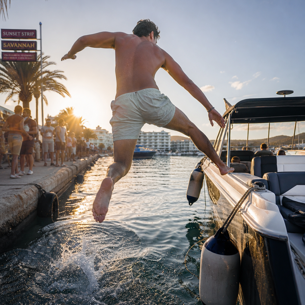 UK Tourist’s Seaside Stunt Goes Viral in Ibiza