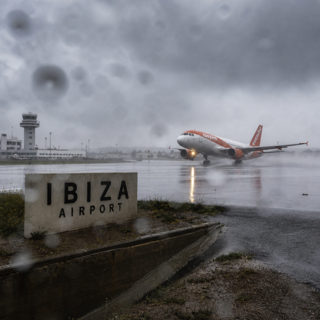 Ibiza Luchthaven Functioneert Normaal Ondanks Zware Regenval