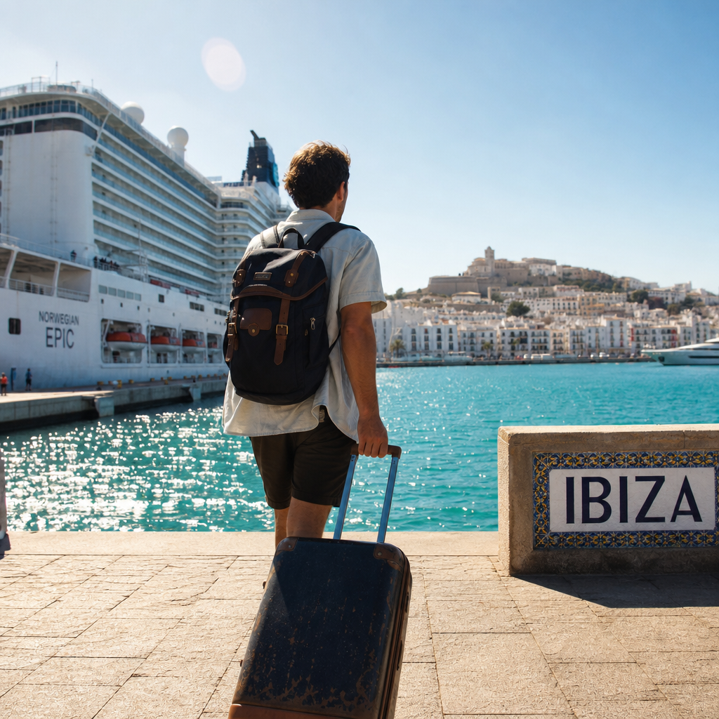 Sin caos ni desbordes: el desembarque simultáneo de cuatro cruceros en Ibiza transcurre con normalidad