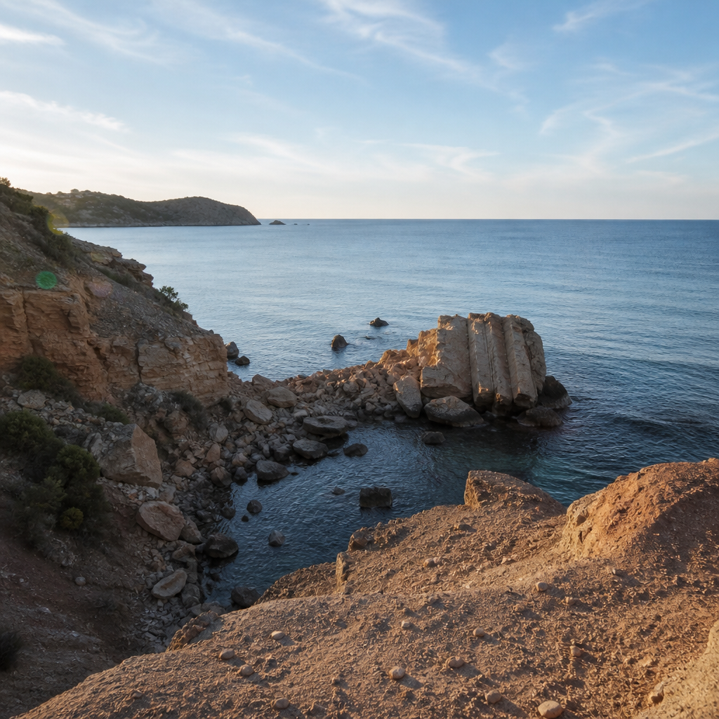 Geologisch herkenningspunt es Paller d'en Camp ingestort op Ibiza